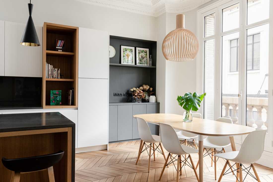 Furnishing of an apartment purchased off-plan by an interior designer in Nantes