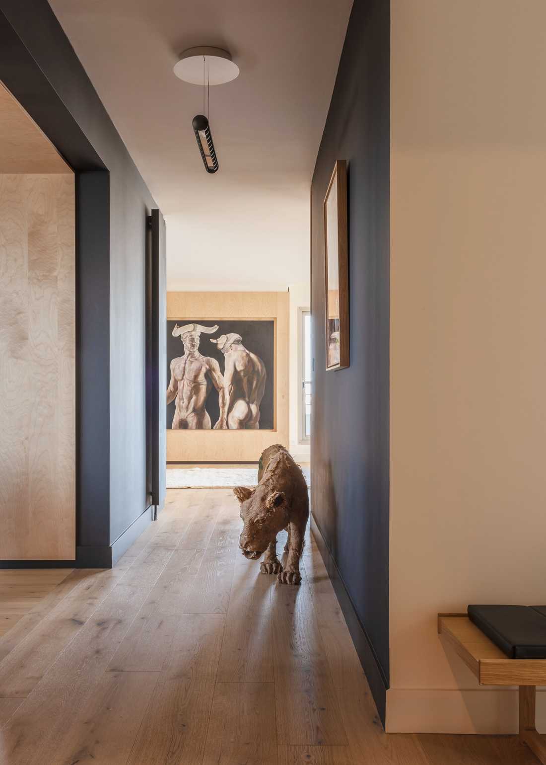 Couloir de l'appartement pour optimiser la circulation