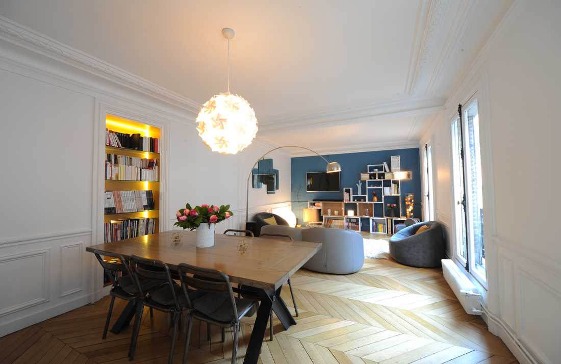Un architecte d'intérieur s'est charger de redistribuer les pièces d’un appartement familial à Nantes