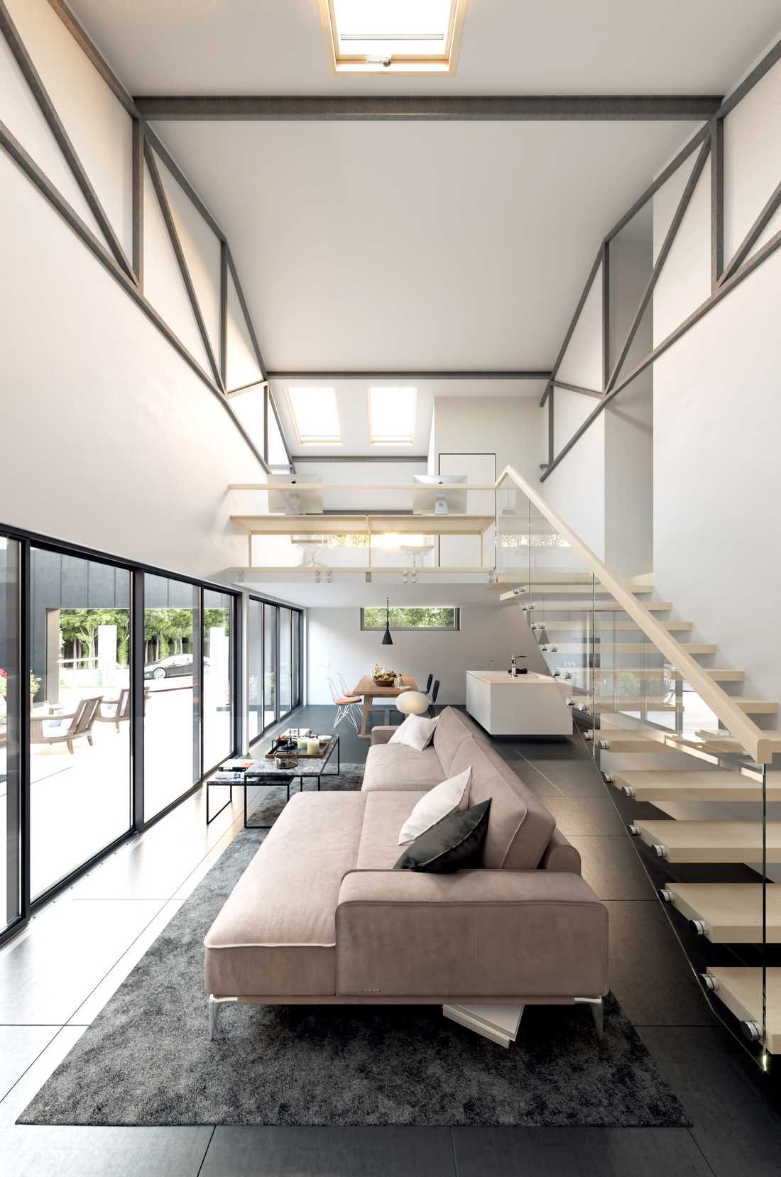 Réhabilitation d'un bâtiment industriel en maison par un architecte en Loire Atlantique