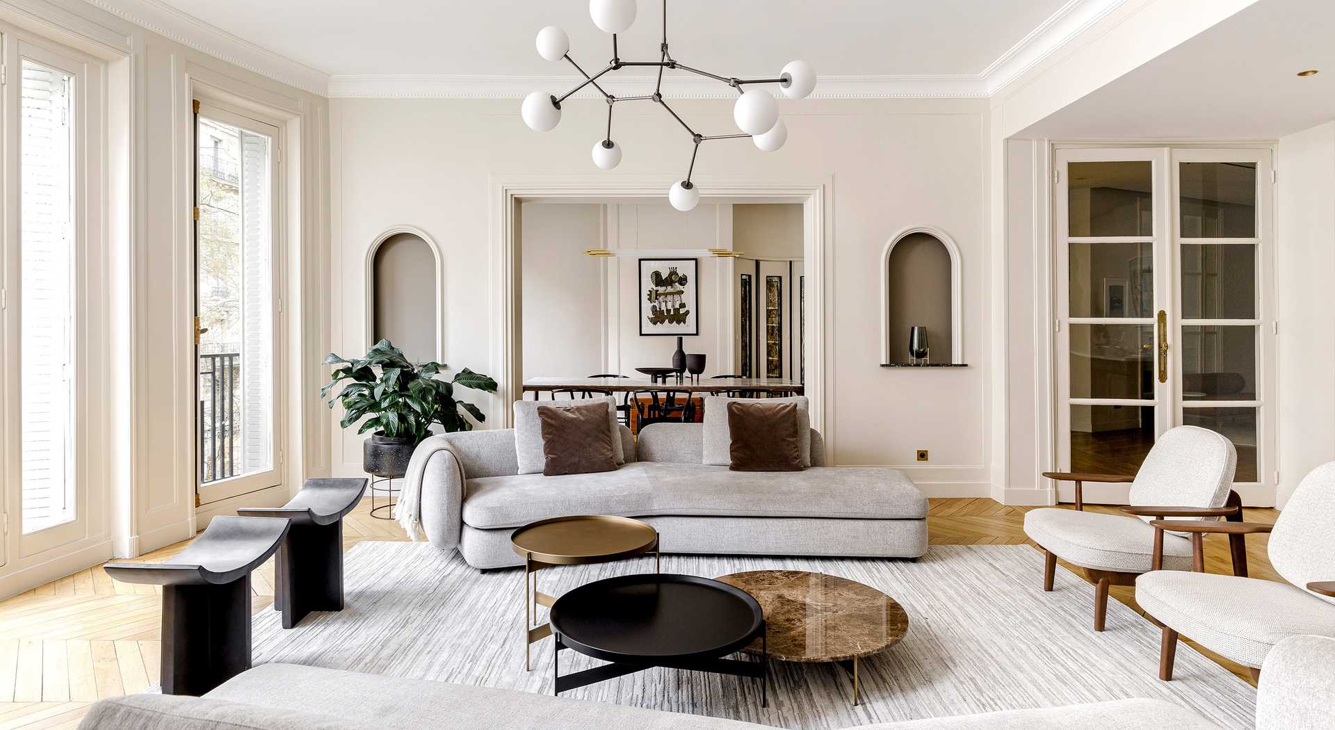 Décoration d'intérieur d'un appartement haussmannien haut de gamme à Nantes