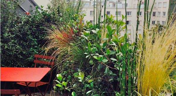 Avant aprés de la rénovation d'une terrasse sur un toit en zinc dans un appartement à Nantes