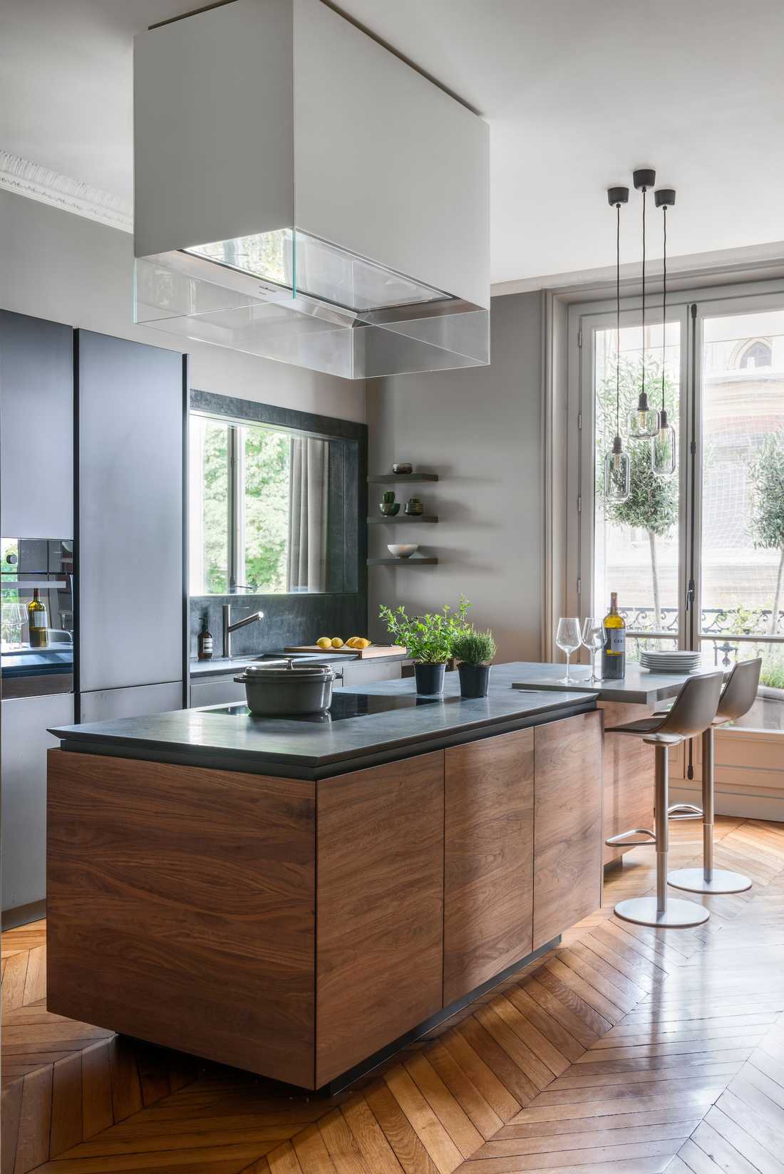 Cuisine américaine aménagée par un architecte d'intérieur en Loire Atlantique