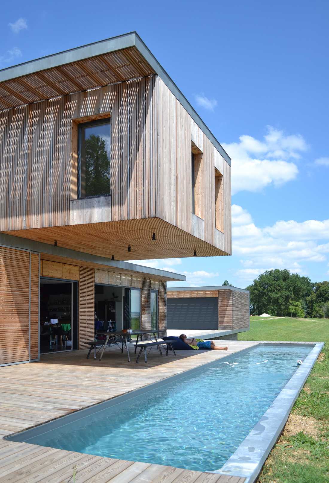Maison contemporaine bois et béton par un architecte des Pays de la Loire