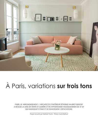Article du magazine Traits D'Co sur la rénovation d'un appartement par un architecte d'intérieur