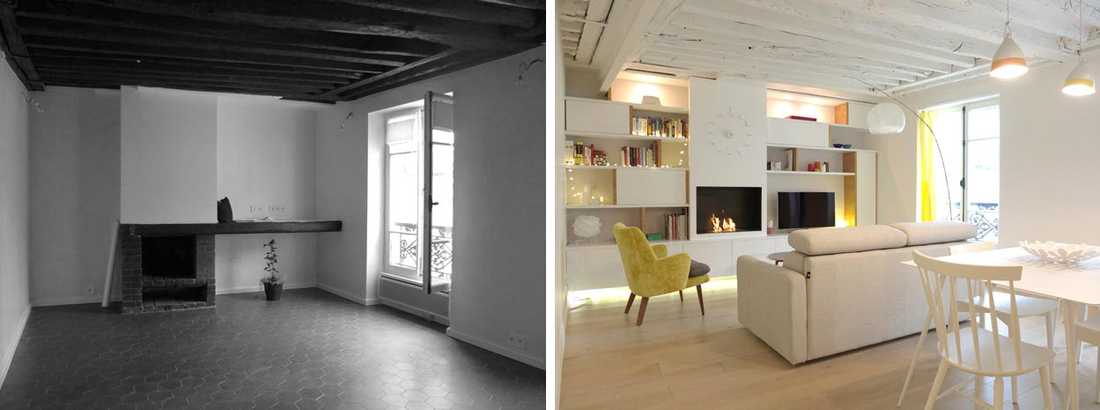 Un architecte d’intérieur rénove un ancien appartement de deux pièces à Nantes