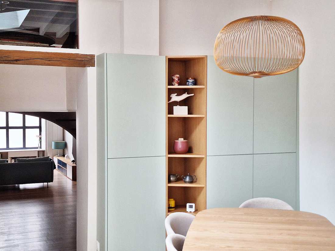 Salle à manger après les travaux de rénovation
