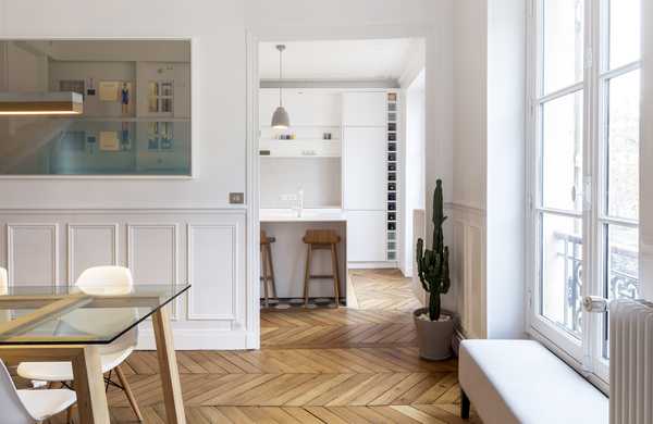 Rénovation intérieure d’un appartement haussmannien de 100m2 par un architecte d'intérieur à Nantes
