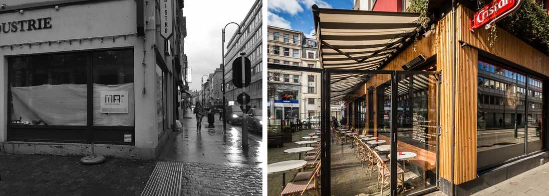 Rénovation de la facade d'un restaurant par un architecte à Nantes