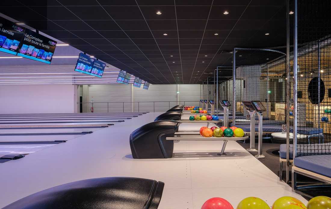 Design intérieur d'un bowling à Nantes