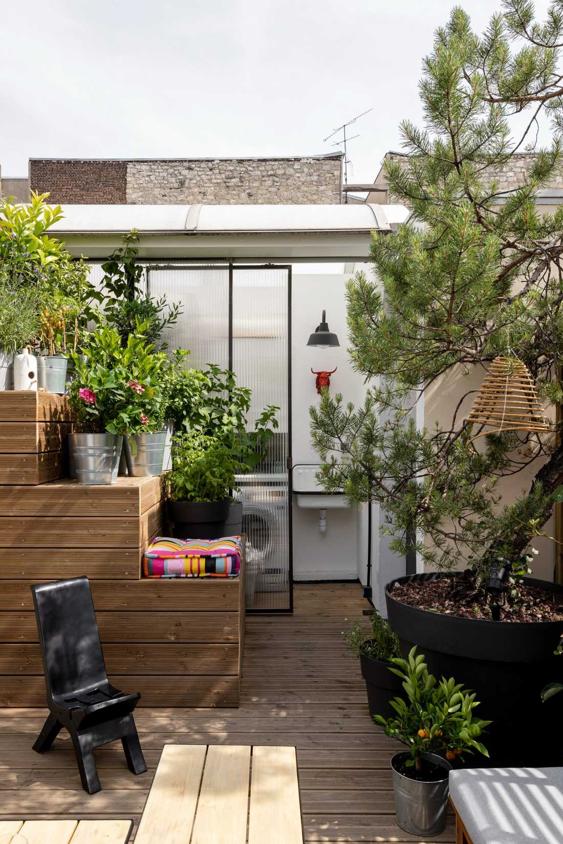 Toit-terrasse du triplex à Nantes