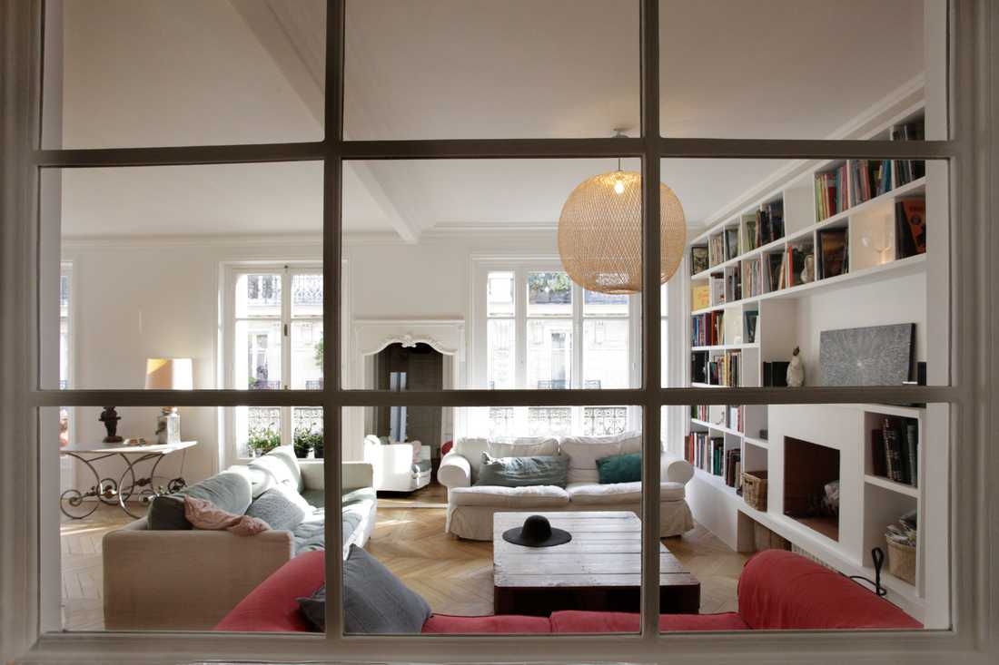 Rénovation d'un appartement haussmannien par architecte d'interieur à Nantes