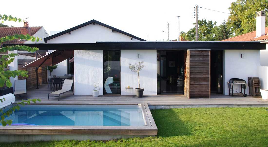 Augmentation surface habitable d'une maison avec une extension réalisée par un architecte