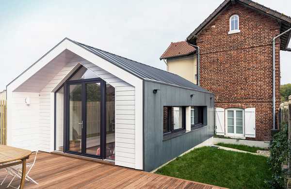 Extension d'une maison en briques par un architecte à Nantes