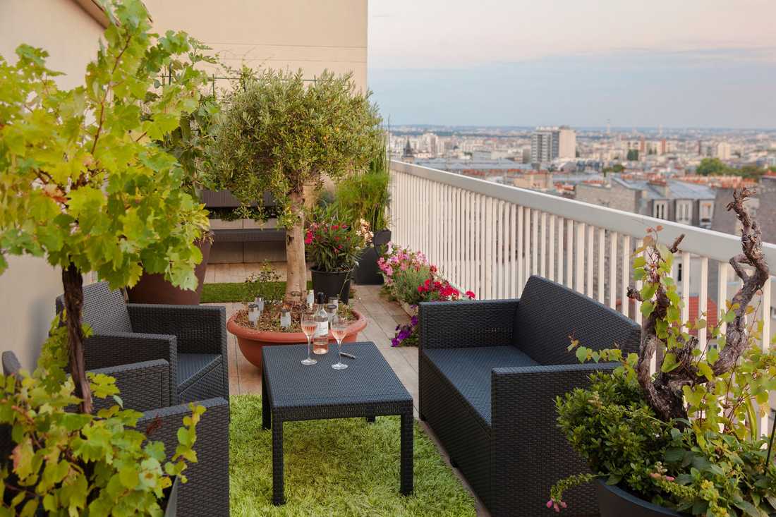 Terrasse amenagée par un architecte à Nantes