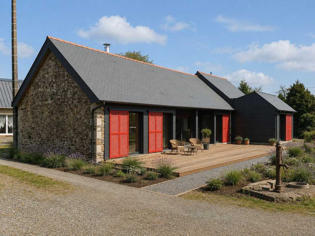 Rénovation d'un corps de ferme par un architecte 