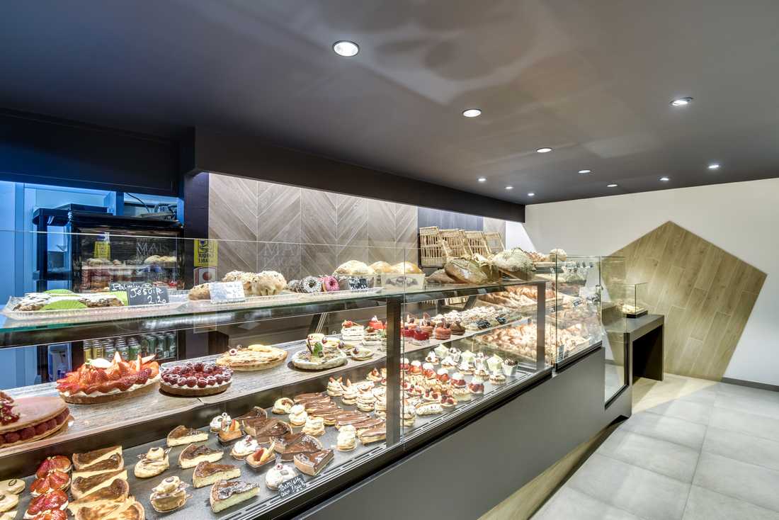 Relooking d'une boulangerie par un architecte - décorateur à Nantes